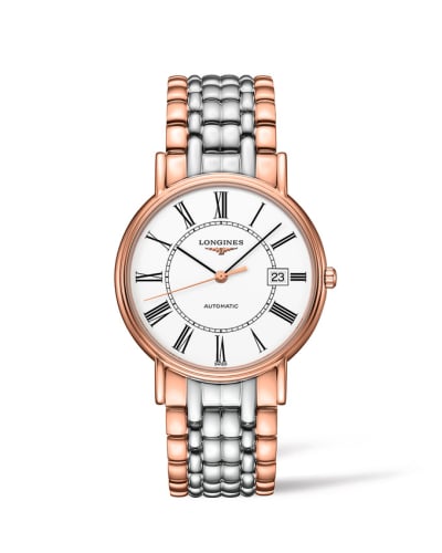 Longines Presence 38.5 Automatic PVD Red / White - Roman / Bracelet