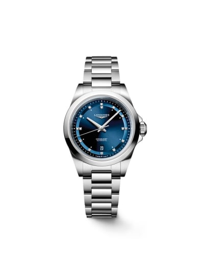 Longines Conquest 30 Stainless Steel / Blue - Diamond / Bracelet