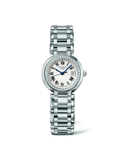Longines PrimaLuna Quartz 26.5 Stainless Steel / Diamond / Silver - Roman / Bracelet
