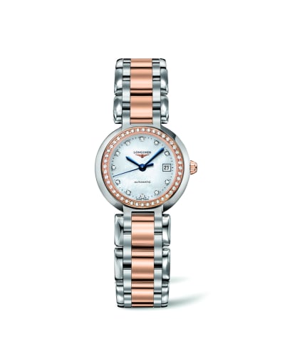 Longines PrimaLuna Automatic 26.5 Two Tone Pink Diamond MOP