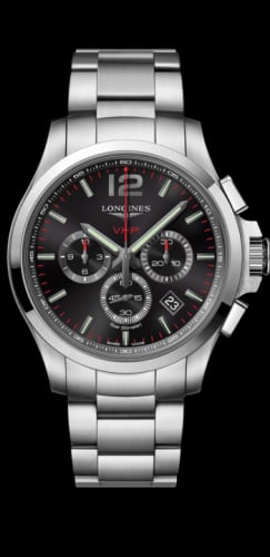 Longines Conquest V.H.P. Chronograph 44 Stainless Steel / Black / Bracelet