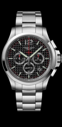 Longines Conquest V.H.P. Chronograph 44 Stainless Steel / Carbon / Bracelet