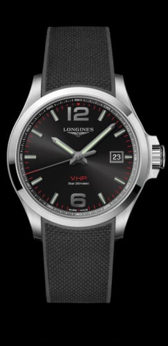 Longines Conquest V.H.P. 43 Stainless Steel / Black / Rubber