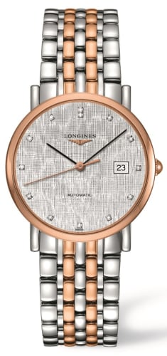 Longines Elegant Collection 34.5 Automatic Stainless Steel / Red Gold / Silver