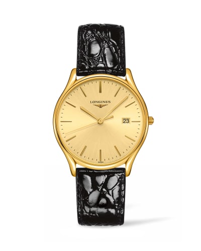 Longines Lyre Quartz 38.5mm PVD Gold / Champagne