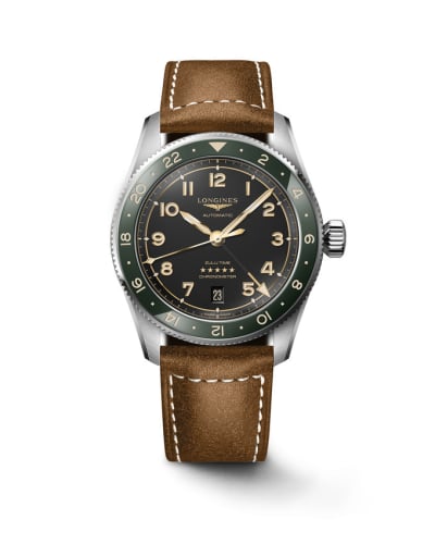 Longines Spirit Zulu Time 39 Stainless Steel / Anthracite / Strap