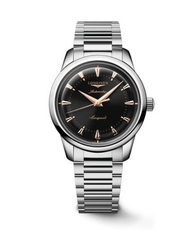 Longines Conquest Heritage 40 Stainless Steel / Black / Bracelet