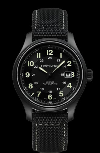 Hamilton Khaki Field Titanium Auto Black