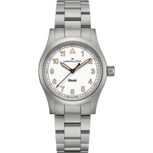 Hamilton Khaki Field Quartz 38 Stainless Steel / White / Bracelet