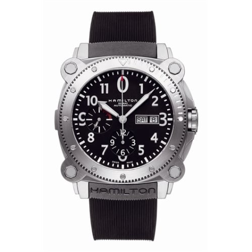 Hamilton Khaki Navy BeLOWZERO Auto Chrono Stainless Steel / Black / Rubber