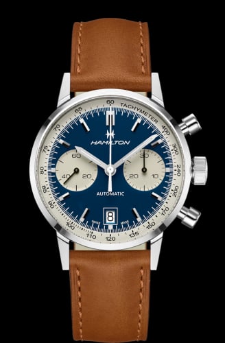 Hamilton Intra-Matic 68 Auto Chrono Stainless Steel / Blue / Strap