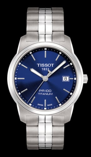 Tissot PR 100 Quartz 38 Titanium / Blue / Bracelet