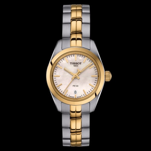 Tissot PR 100 Quartz Stainless Steel - Yelllow Gold / MOP / Bracelet