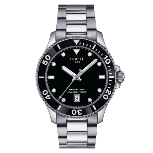 Tissot Seastar 1000 Quartz 40 Stainless Steel / Black / Bracelet