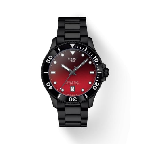 Tissot Seastar 1000 Quartz 40 PVD / Red Gradient / Bracelet
