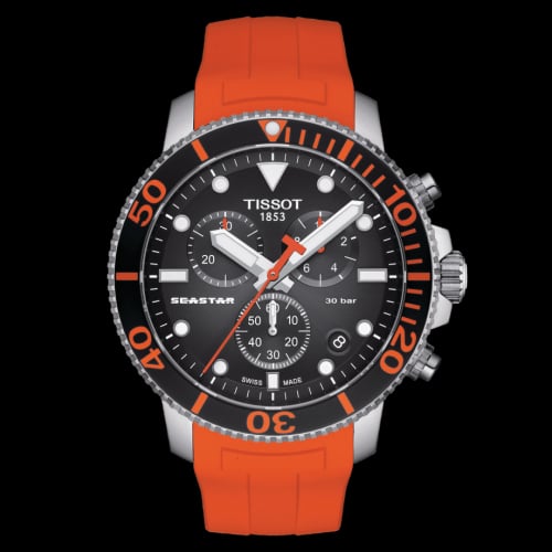 Tissot Seastar 1000 Chronograph Quartz 45.5 Stainless Steel / Black / Rubber