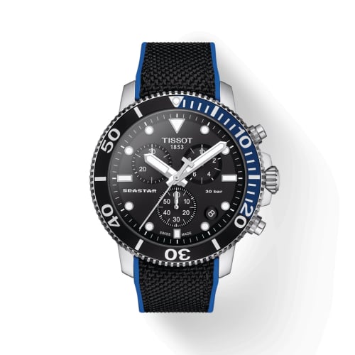 Tissot Seastar 1000 Chronograph Quartz 45.5 Stainless Steel / Black / Rubber