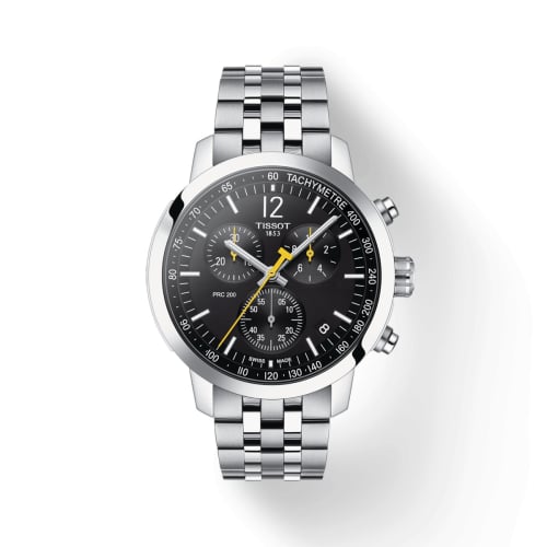Tissot PRC 200 Quartz Chronograph Stainless Steel / Black / Bracelet