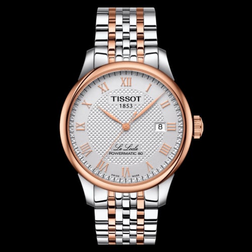 Tissot Le Locle Powermatic 80 39.3 Stainless Steel / Rose Gold PVD / Silver / Bracelet