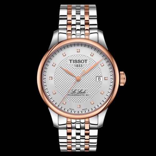 Tissot Le Locle Powermatic 80 39.3 Stainless Steel / Rose Gold PVD / Silver / Bracelet