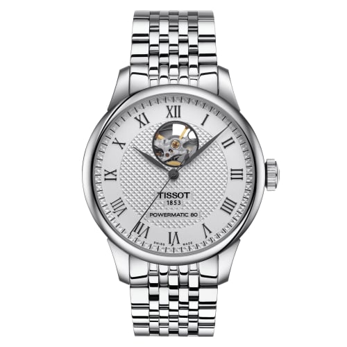 Tissot Le Locle Powermatic 80 Open Heart Stainless Steel / Silver / Bracelet