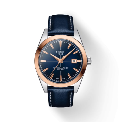 Tissot Gentleman Powermatic Stainless Steel - Red Gold / Brown / Strap
