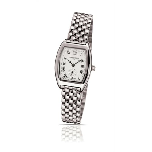 Frederique Constant Art Deco Tonneau Small Second Stainless Steel / Silver / Bracelet