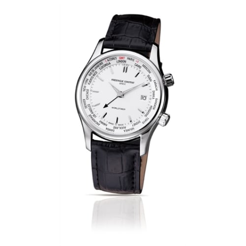 Frederique Constant Index Worldtimer Quartz Stainless Steel / Silver