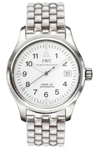 IWC Schaffhausen Pilot's Watch Mark XV Stainless Steel / White / Bracelet