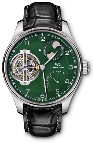 IWC Schaffhausen Portugieser Constant-Force Tourbillon Double Moon Platinum / Green