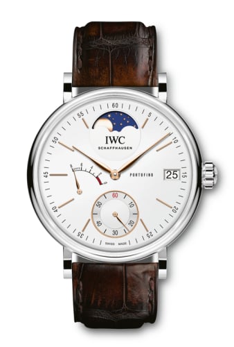 IWC Schaffhausen Portofino Hand-Wound Eight Days Moonphase Stainless Steel / Silver