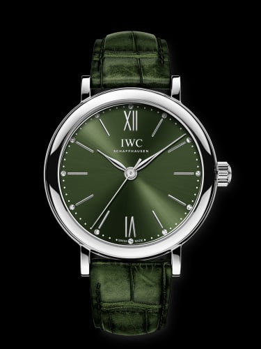 IWC Schaffhausen Portofino 34 Stainless Steel / Green / Santoni