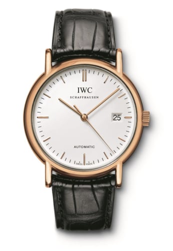 IWC Schaffhausen Portofino Automatic / Rose Gold / White / Strap