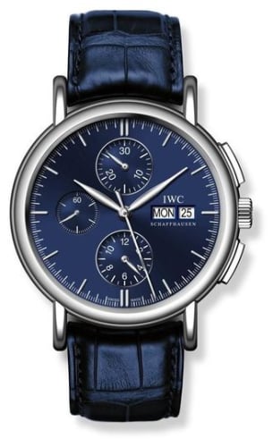 IWC Schaffhausen Portofino Chronograph White Gold / Blue