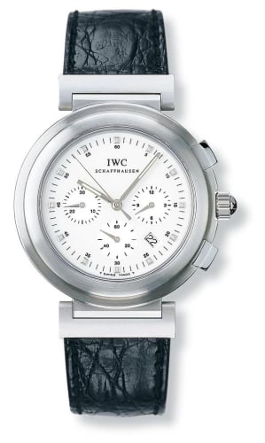 IWC Schaffhausen Da Vinci SL Chronograph MecaQuartz Stainless Steel Brushed / White / Croco