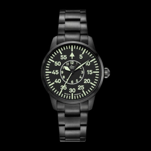 Laco Pilot Watch Basic Visby Stainless Steel / Black