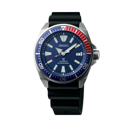 Seiko Prospex Diver Samurai Stainless Steel / Blue / Rubber