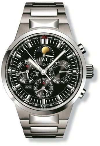 IWC Schaffhausen GST Perpetual Calendar Stainless Steel / Black / French