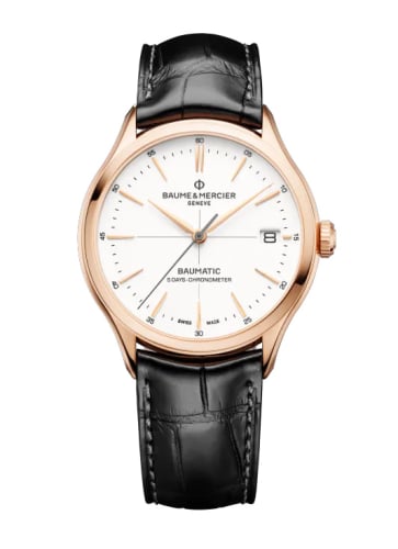 Baume & Mercier Clifton Baumatic Red Gold / White / Strap / COSC