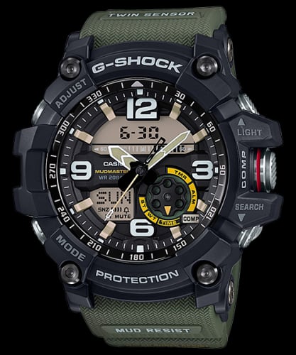 Casio G-Shock Mudmaster Twin Sensor Black / Green