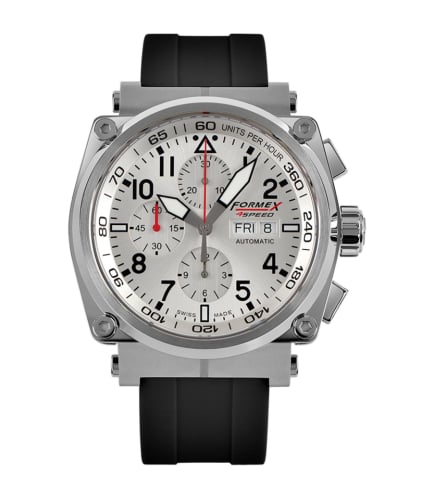 Formex Pilot Automatic Chronograph Silver / Rubber