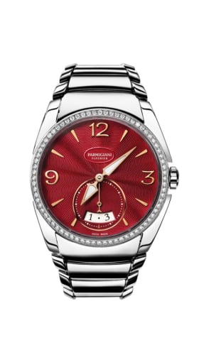 Parmigiani Fleurier Tonda Metropolitaine Stainless Steel / Amarante / Diamond / Bracelet