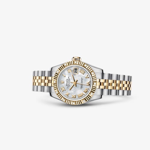 Rolex Lady-Datejust 26 Rolesor Fluted Diamond Mother-of-Pearl