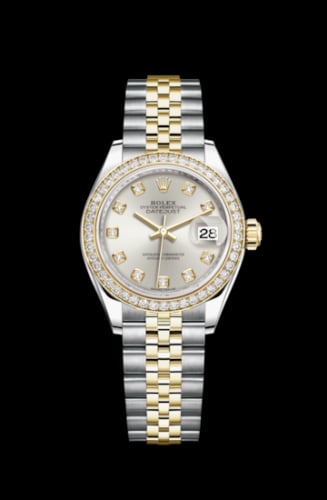 Rolex Lady-Datejust 28 Rolesor Yellow Diamond / Jubilee / Silver Diamond