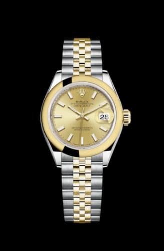 Rolex Lady-Datejust 28 Rolesor Yellow Domed / Jubilee / Champagne