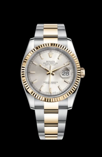 Rolex Datejust 36 Rolesor Yellow Fluted / Oyster / Silver