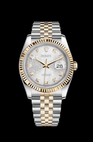 Rolex Datejust 36 Rolesor Yellow Fluted / Jubilee / Silver Computer