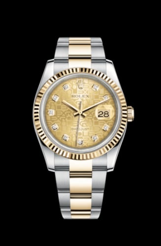 Rolex Datejust 36 Rolesor Yellow Fluted / Oyster / Champagne Computer