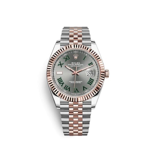 Rolex Datejust 41 Rolesor Everose Fluted / Jubilee / Slate - Roman