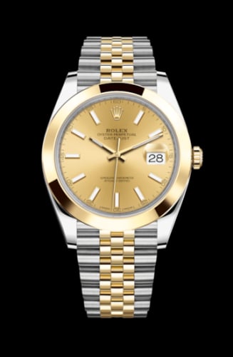 Rolex Datejust 41 Rolesor Yellow Smooth / Jubilee / Champagne